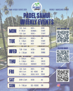 Padle Samui Weekly Events